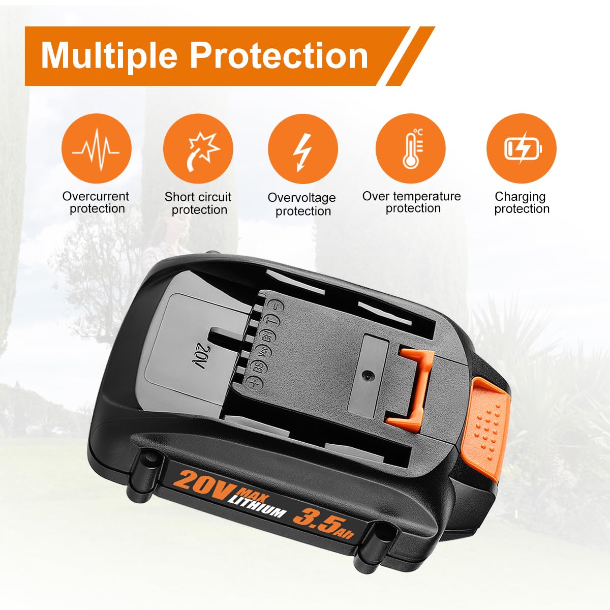 Ahomtikk packaging image highlights two batteries and inclusions.