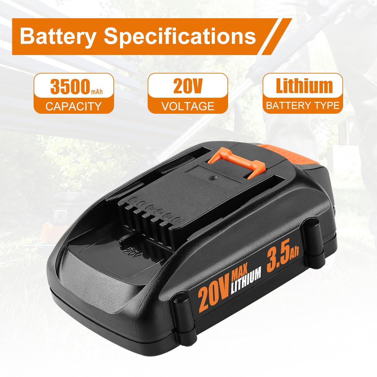 Ahomtikk Worx battery compatibility chart shows broad tool support.