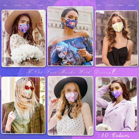 AHOTOP KN95 floral patterns offer versatile daily wear.