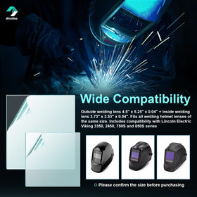 Ahuliao 3350 inside welding lens for Lincoln Viking—bright view and eye protection.