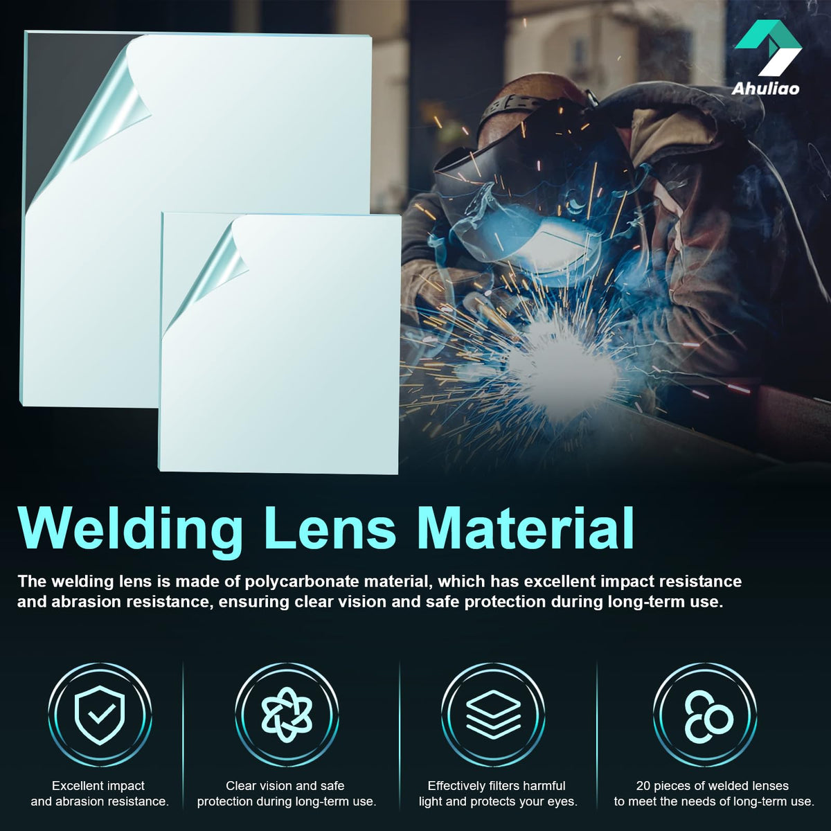 Ahuliao welding hood lens replacement reminder emphasizes timely maintenance.