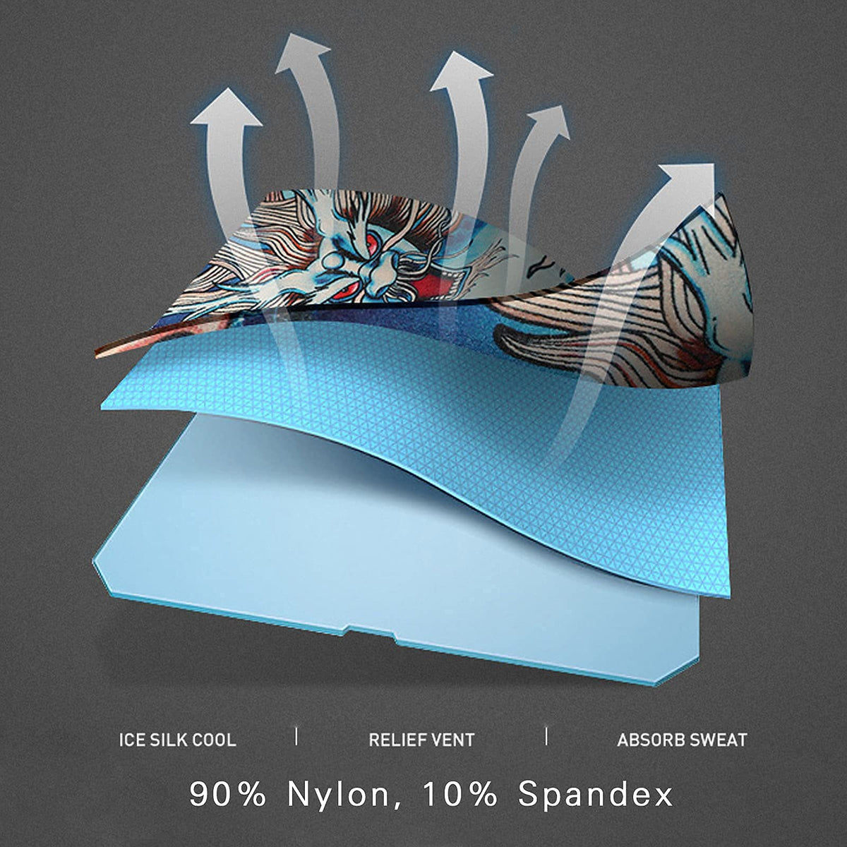 AHXN cooling protofilament nylon-spandex fabric for comfort