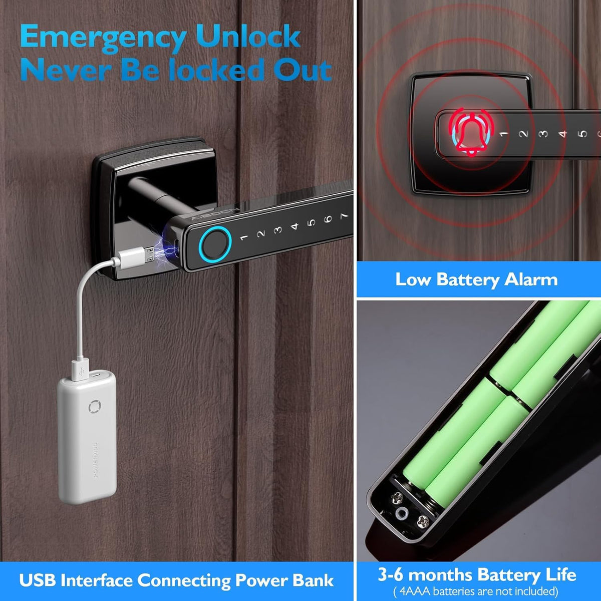 Aibocn biometric deadbolt highlights advanced security and fast unlocking