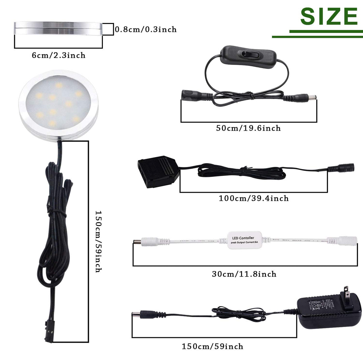 AIBOO warm white 2700K puck lights provide cozy task lighting