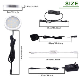 AIBOO warm white 2700K puck lights provide cozy task lighting