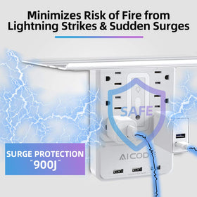 AICODE Socket Outlet Shelf night light provides gentle illumination at night.