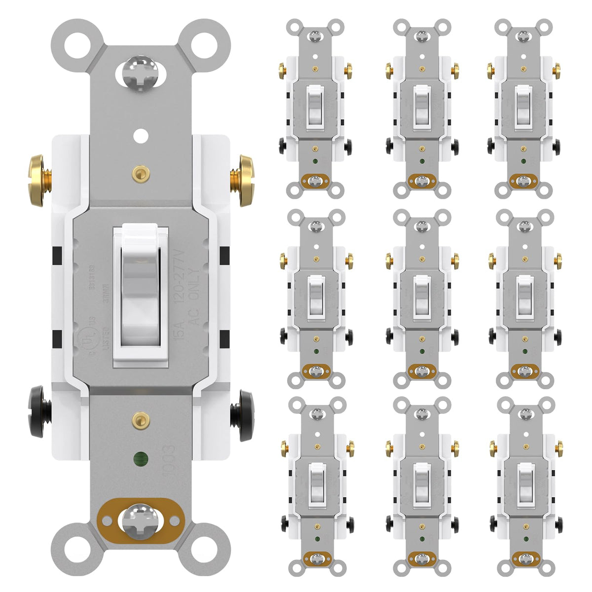 AIDA 15A four-way switch front white, ideal for versatile room control