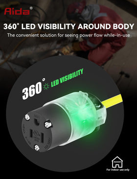 AIDA automatic cord grip adjusts for 18-12 AWG wiring for simple setup.