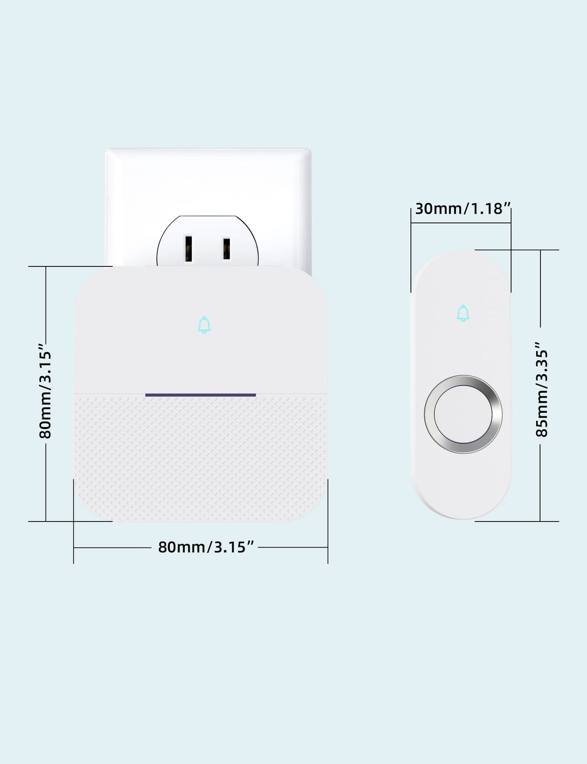 AIDA doorbell in mute mode maintains quiet environments with LED alerts.