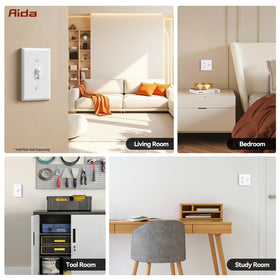 AIDA four-way switch in use in a living room setup