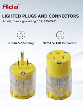 AIDA lighted plug showing the dimpled body grip for secure installation