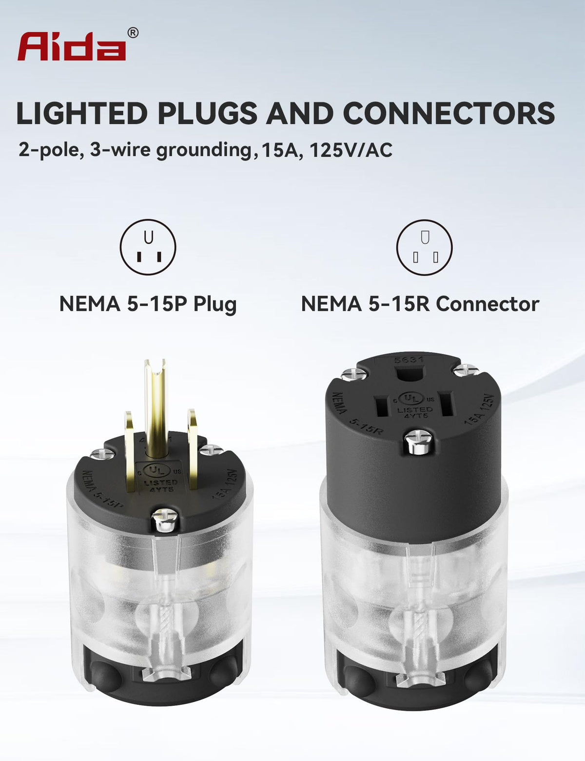 AIDA lighted plug features a dimpled body for secure grip during installation.