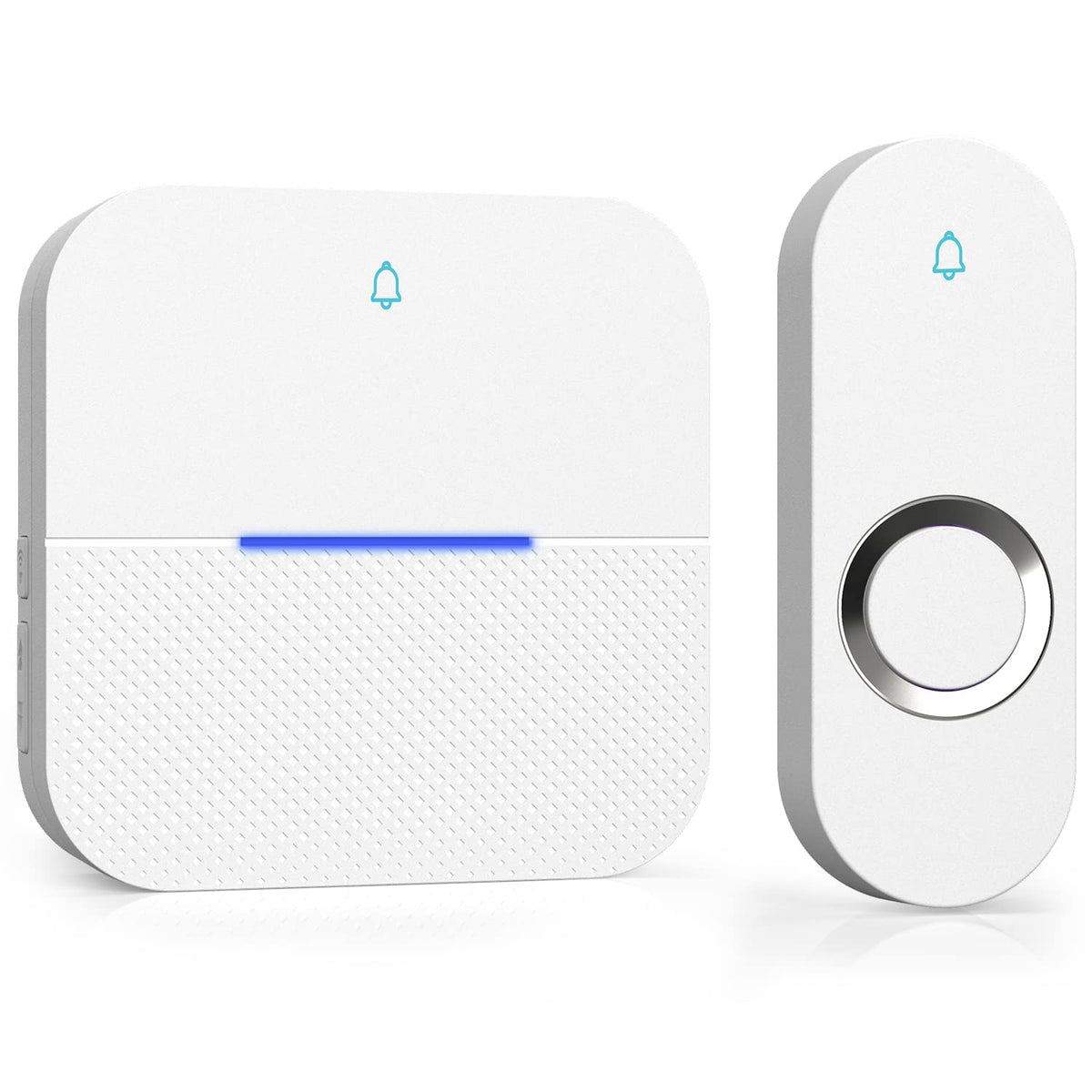 AIDA lighted wireless doorbell receiver with LED flash for clear alerts