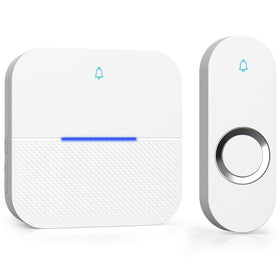 AIDA lighted wireless doorbell receiver with LED flash for clear alerts