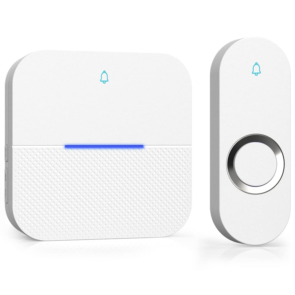 AIDA lighted wireless doorbell receiver with LED flash for clear alerts