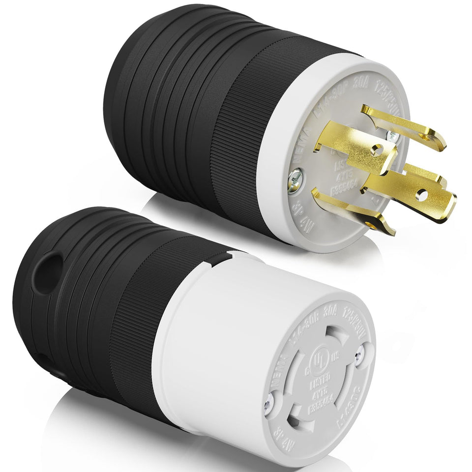 AIDA NEMA L14-30P locking plug with secure, durable design for easy connection
