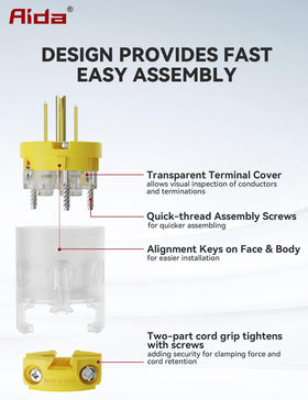 AIDA durable polycarbonate body resists heat and impact