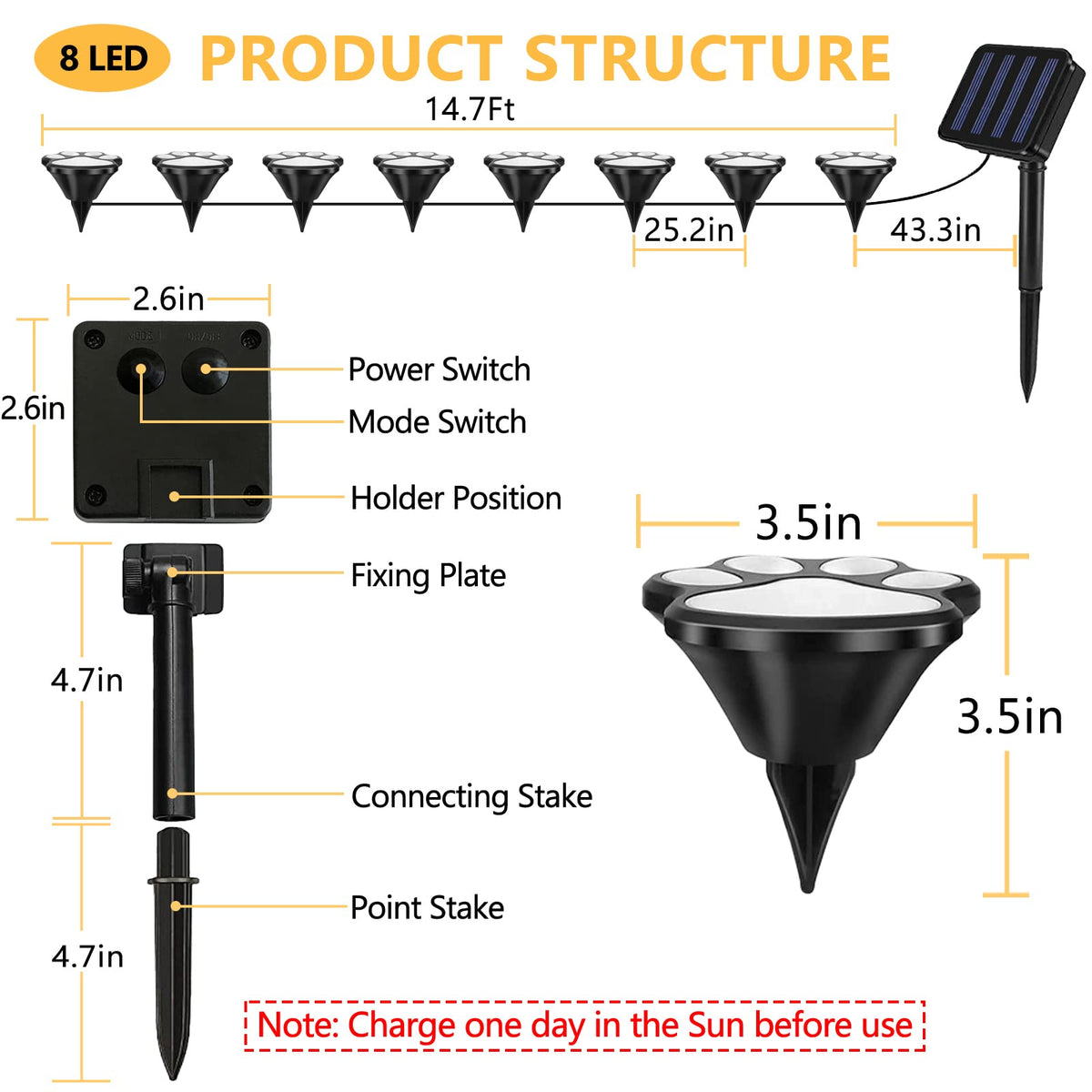 AIDDOMM IP65-rated paw prints stand up to rain and dew