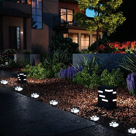AIDDOMM solar path lights provide maintenance-free illumination along garden borders