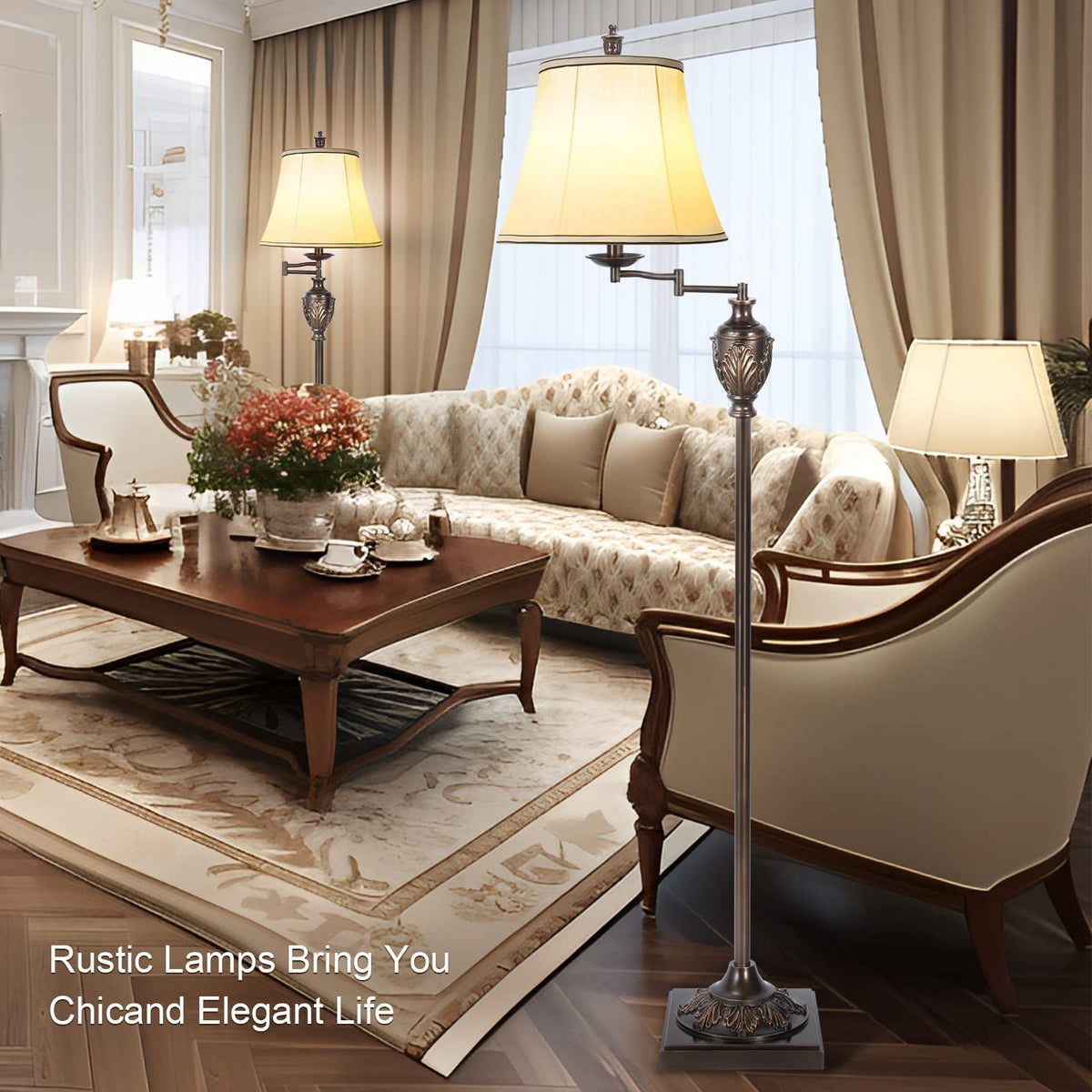 AIDENOEY dark brown finish adds rustic charm to decor and furniture notes.