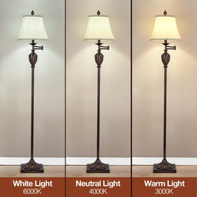 AIDENOEY floor lamp swivel arm demonstrates flexible lighting for reading and tasks.