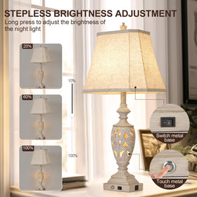 AIDENOEY lamp fabric shade softens light for cozy evenings.