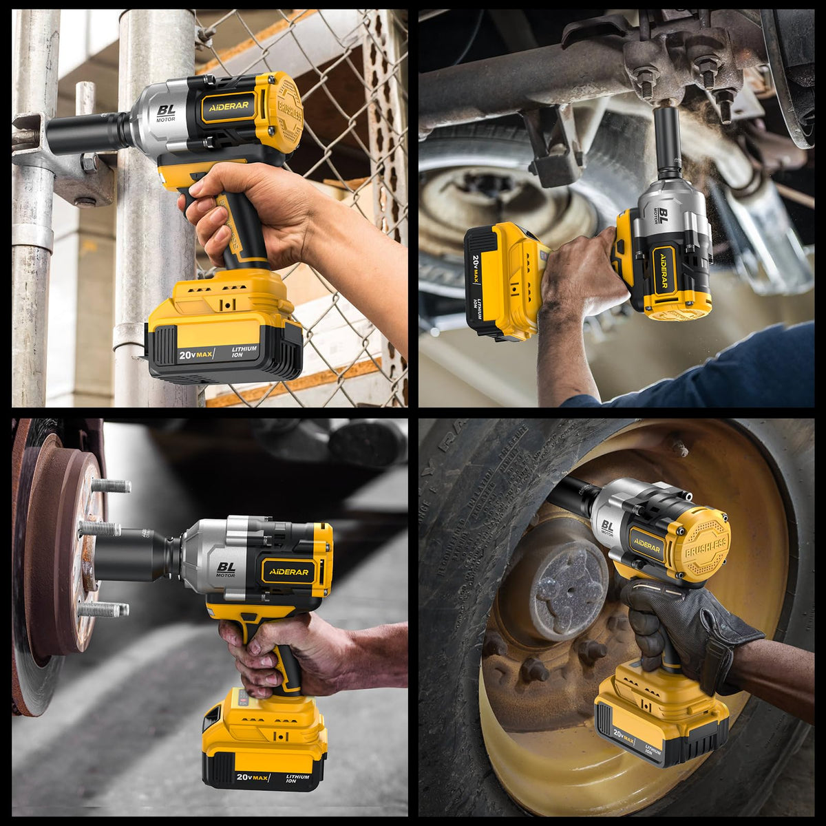 AIDERAR 20V wrench demonstrating smart rotation modes for control.