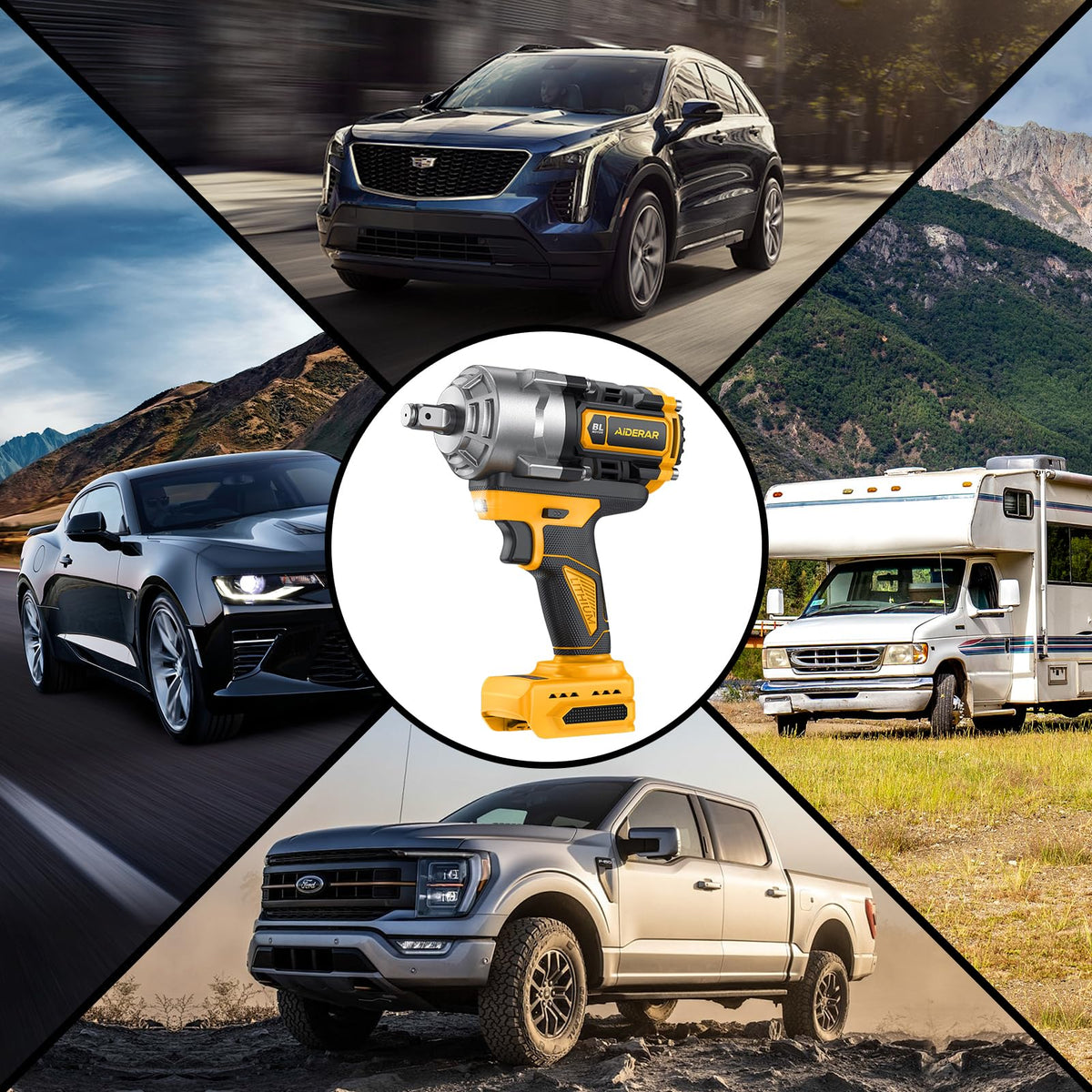 AIDERAR impact wrench LED light improves visibility during dark jobs