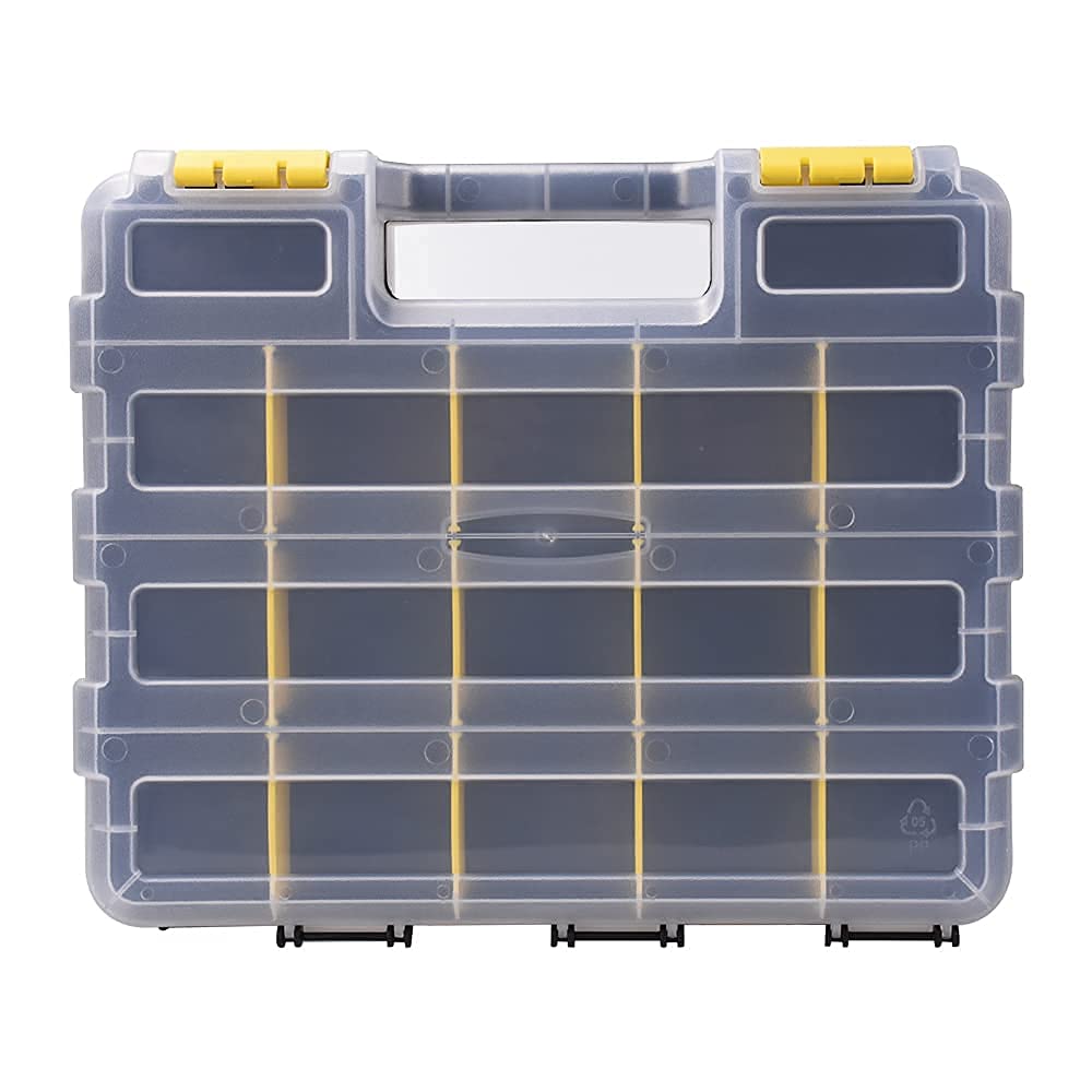 AIDY-PRO 2.56 in L x 2.36 in W compartments keep small parts organized.