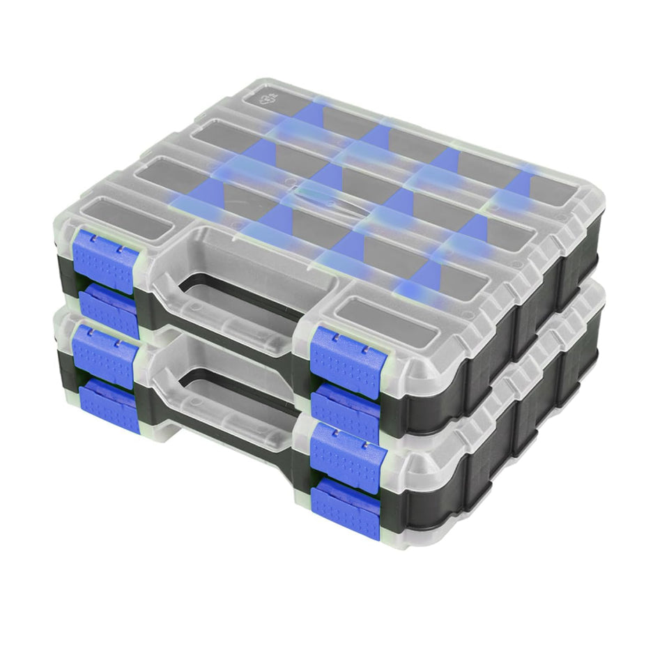 AIDY-PRO hardware organizer with removable dividers for customizable screw and bolt storage