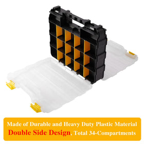 Aidy-Pro hardware organizer transparent lid lets you identify items at a glance.