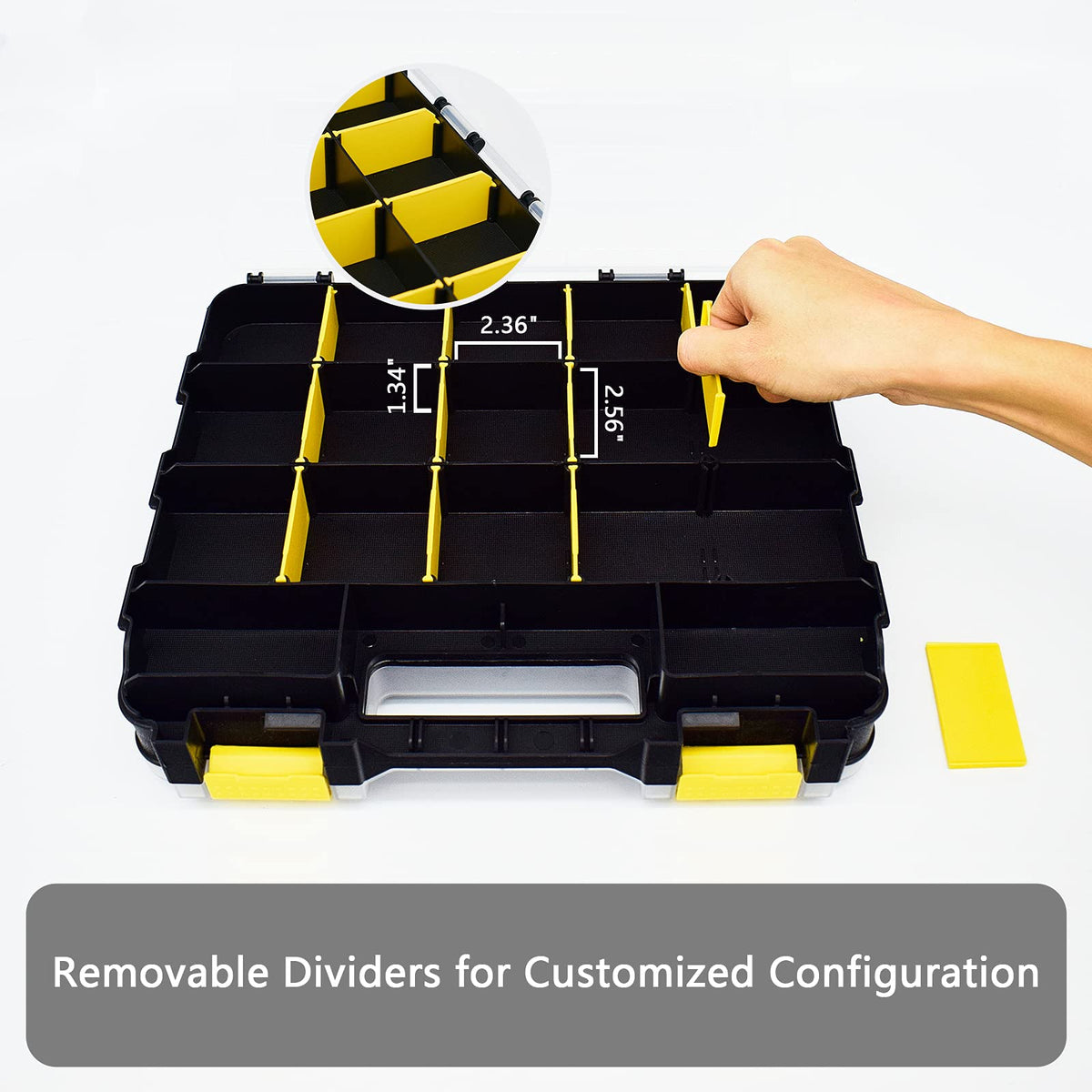 AIDY-PRO Portable hardware organizer with secure latches for travel.