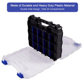 AIDY-PRO heavy duty plastic toolbox with blue clasp for secure storage.