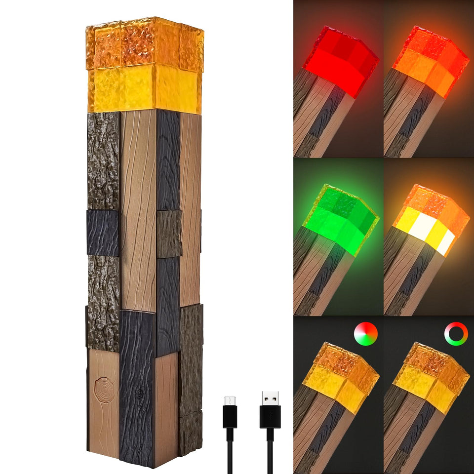 AIDYVOI Light-Up Wall Torch handheld shows vivid colors for portable mood lighting.