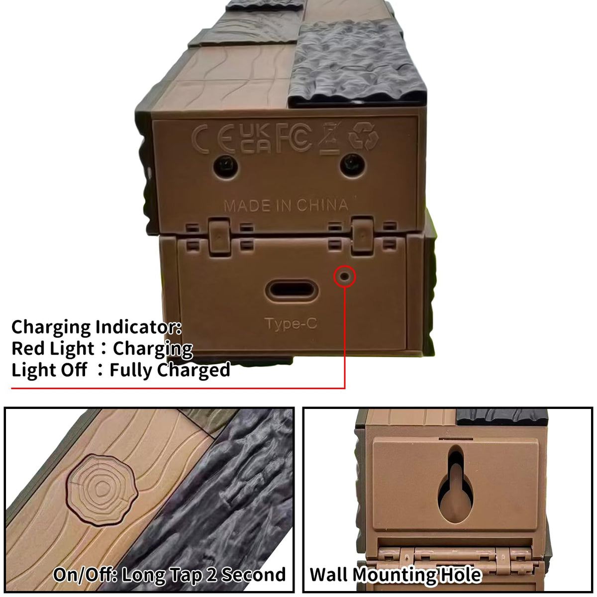 AIDYVOI Wall-mount option delivers festive room decor with safe operation.