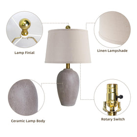 LED bulbs included with AIEAMPDO lamps deliver energy-efficient illumination.
