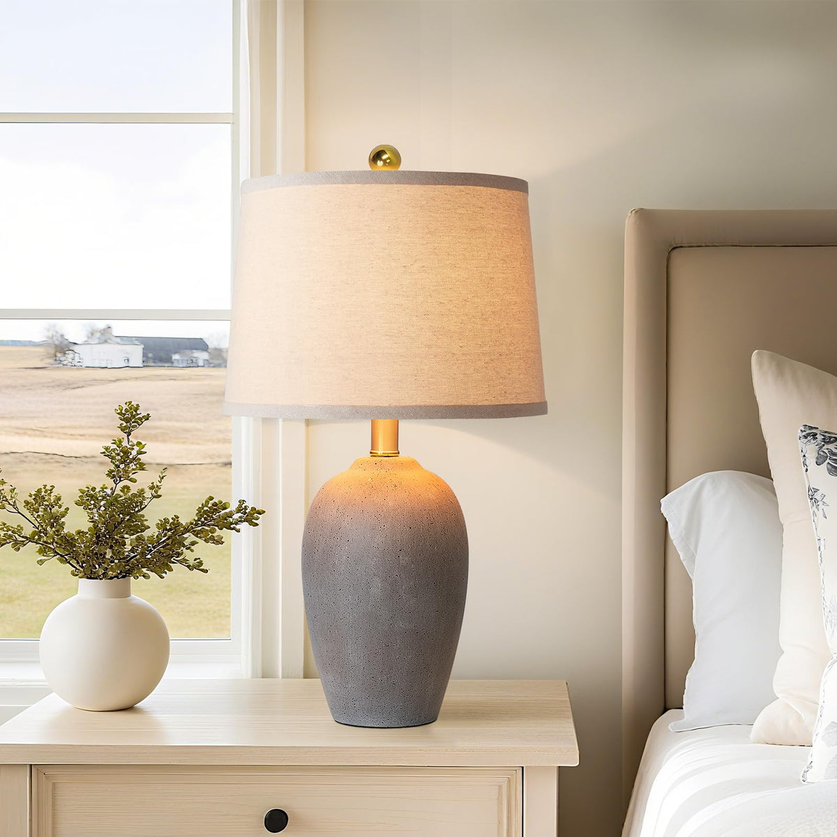 Pair enhances living room, entryway, and desk setups with warm glow.