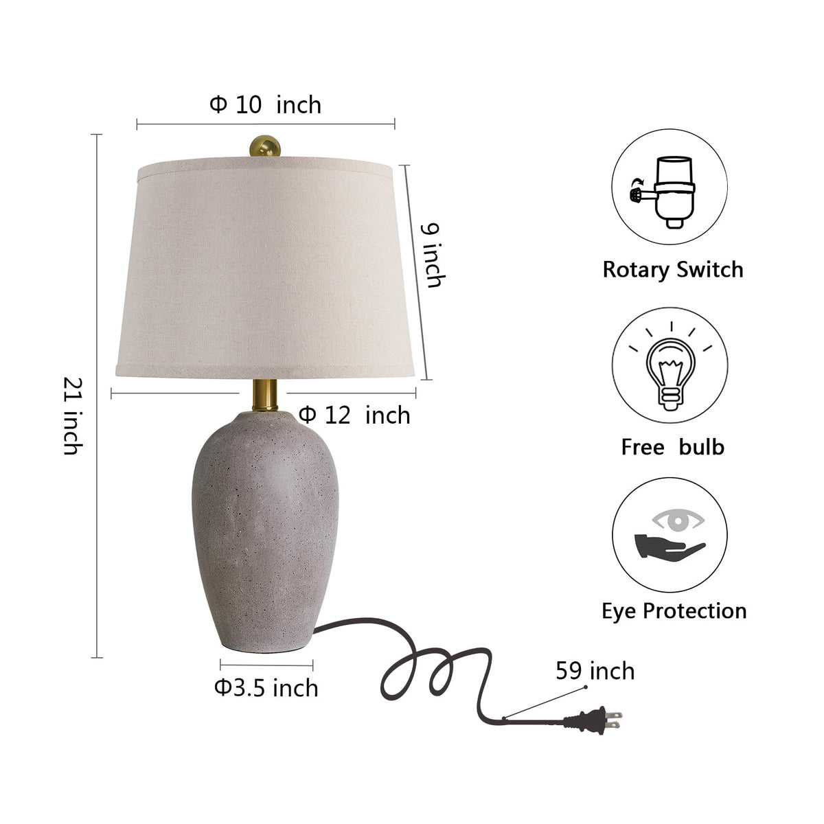 Durable ceramic construction supports daily use in bedrooms and living spaces.