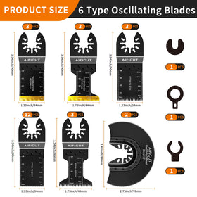 AIFICUT oscillating blades cutting metal close-up for precise metalworking