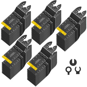 AIFICUT 50pc titanium oscillating blades pack for versatile DIY cutting tasks