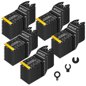 AIFICUT 55pcs oscillating blades with quick-release kit for versatile tool compatibility.