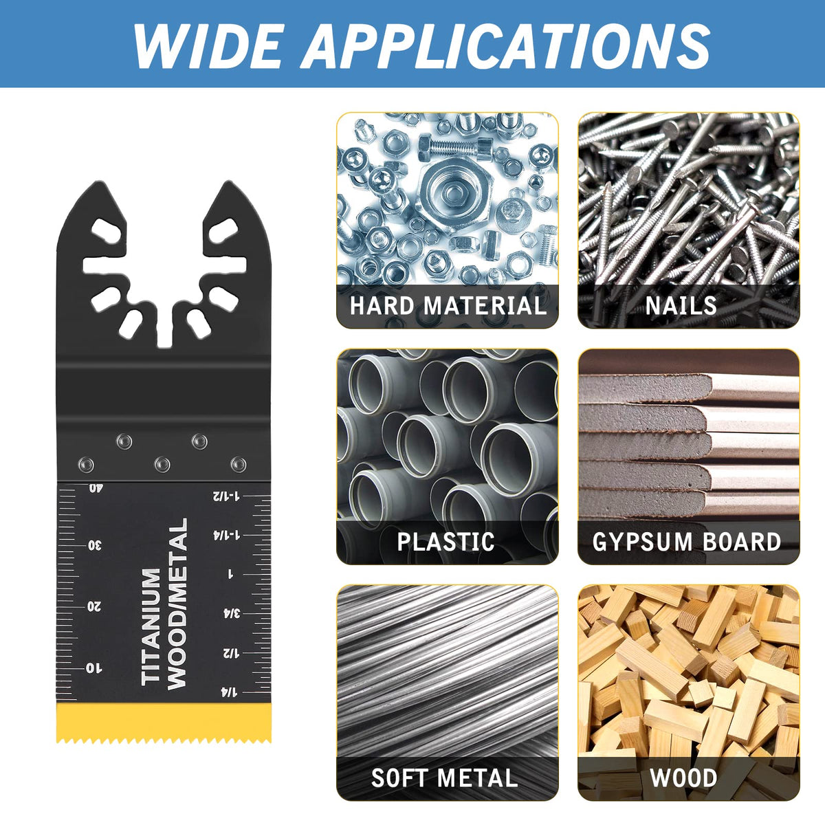 AIFICUT durable wear resistant titanium blades closeup for long life