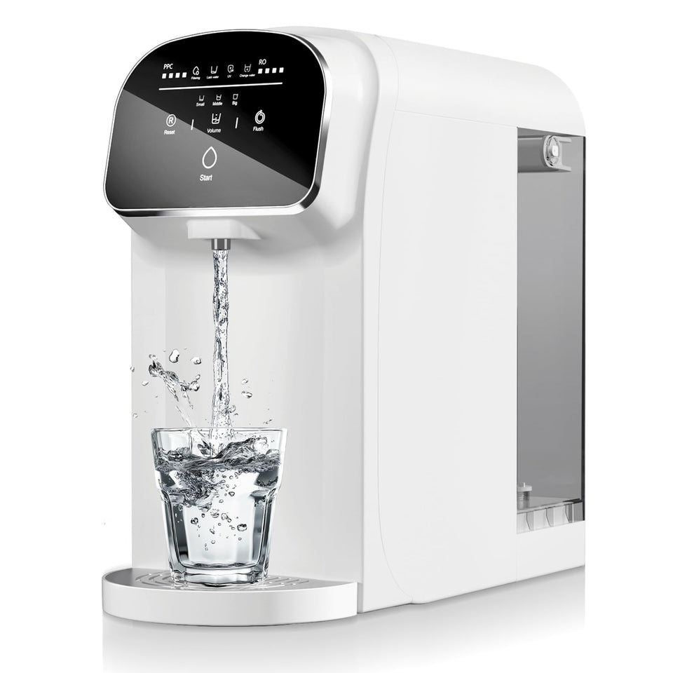Aigerri UV RO countertop system front view showing compact home filtration
