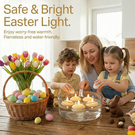 Aignis 3-inch base floating candles stay buoyant and stable for centerpiece setups.