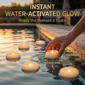 Aignis spa night candles enhance baths with calming LED light.