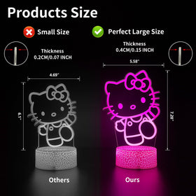 AIHYING 3D illusion night light creates a vivid glow on any desk or shelf.