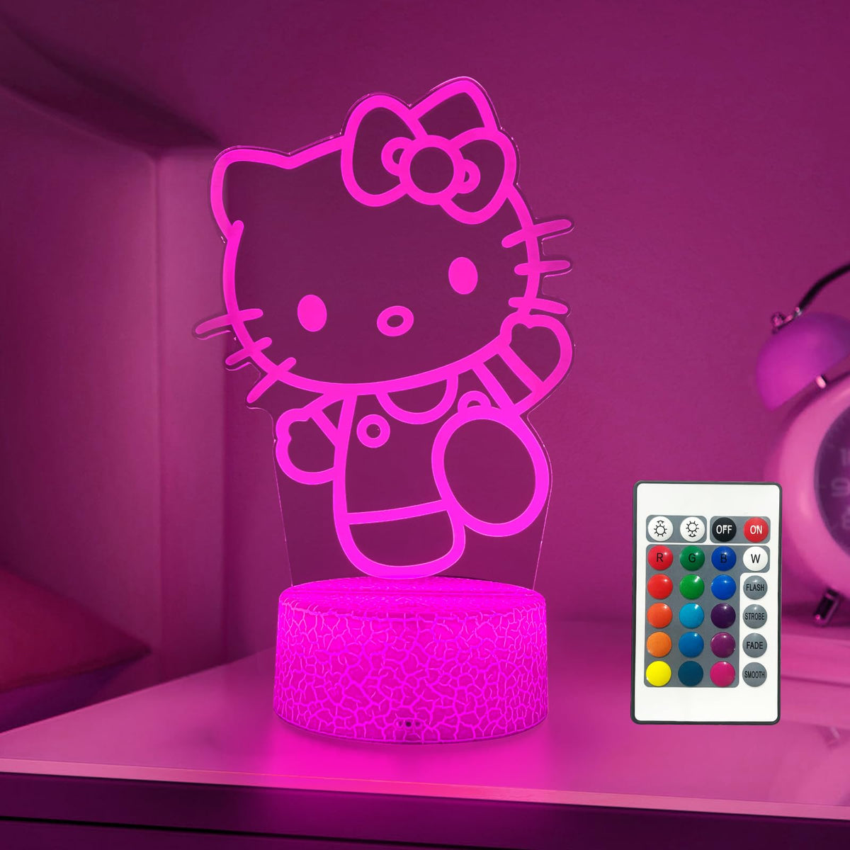 AIHYING Cat Night Light anime character with 16 colors for a magical kids' room.