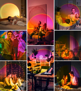 AIHYING Sunset Lamp App Control enables instant color changes and dynamic scenes.