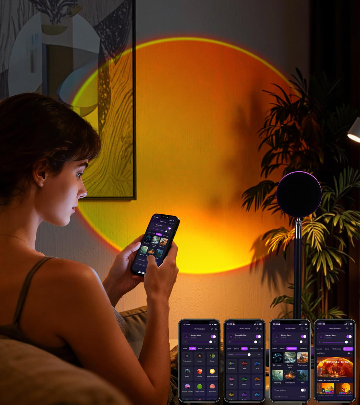 AIHYING Sunset Lamp gift-ready packaging suits teens and creators.