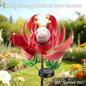 AIINY wind spinner blades rotate bidirectionally for lively outdoor movement.
